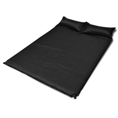 Fekete önfelfújós matrac 190 x 130 x 5 cm kétszemélyes