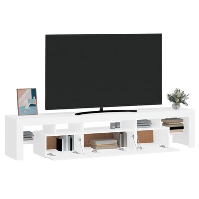 vidaXL fehér TV-szekrény LED-lámpákkal 200x36,5x40 cm