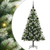 vidaXL Műanyag Hajtogat&oacute;s Kar&aacute;csonyfa Havas Designnal 150 LED