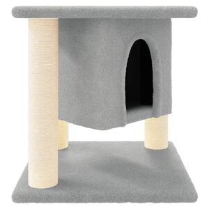 vidaXL vil&aacute;gossz&uuml;rke macskab&uacute;tor sziz&aacute;l kapar&oacute;f&aacute;kkal 37 cm