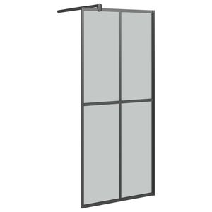 vidaXL s&ouml;t&eacute;t edzett &uuml;veg zuhanyfal k&uuml;sz&ouml;b n&eacute;lk&uuml;li zuhanyhoz 90x195cm