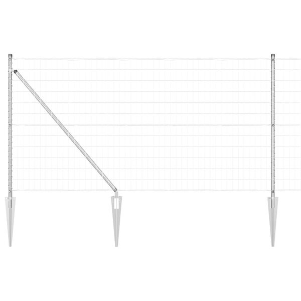 vidaXL Ker&iacute;t&eacute;s oszlopokkal Ez&uuml;st 1 x 10 m Ac&eacute;l