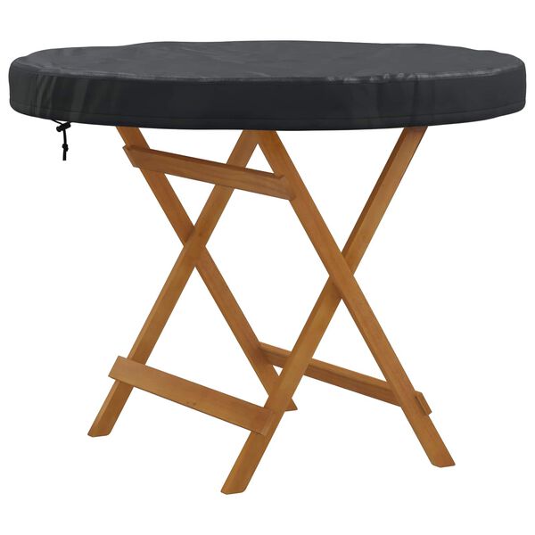 vidaXL K&uuml;lt&eacute;ri Asztal Huzat Fekete 92 x 92 x 10 cm 600D Oxford Sz&ouml;vet