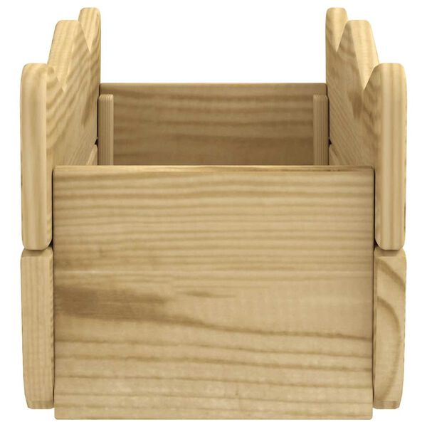 vidaXL impregnált fenyőfa kerti magaságyás 50 x 18 x 18 cm