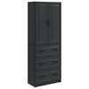 vidaXL Szekr&eacute;ny szett 2 db 66 x 34,5 x 87 cm Szerelt Fa Fekete