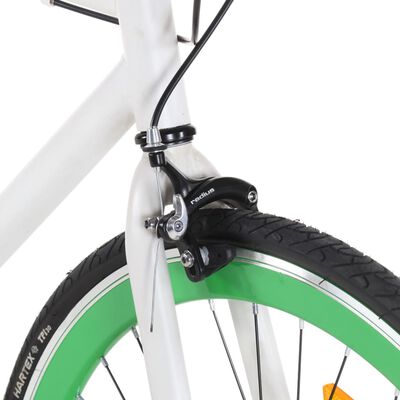 vidaXL fehér és zöld örökhajtós kerékpár 700c 55 cm