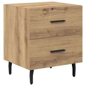 vidaXL &Eacute;jjeliszekr&eacute;ny fi&oacute;kkal Artisan t&ouml;lgy 40 x 35 x 47,5 cm Faanyag
