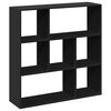 vidaXL fekete szerelt fa t&eacute;relv&aacute;laszt&oacute; k&ouml;nyvespolc 102x29x103,5 cm