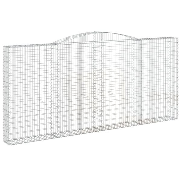 vidaXL 9 db &iacute;ves horganyzott vas gabion kos&aacute;r 400x30x180/200 cm