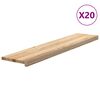 vidaXL 20 db t&ouml;m&ouml;r t&ouml;lgyfa l&eacute;pcsőfokok kezeletlen 120x25x2 cm
