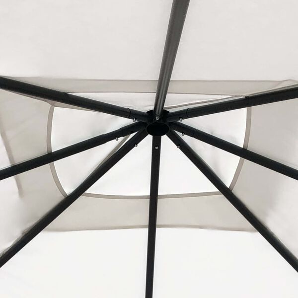 vidaXL krémszínű pavilon 3 x 3 x 2,6 m 160 g/m²