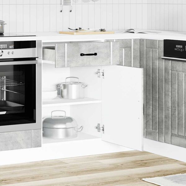 vidaXL Konyhai als&oacute; szekr&eacute;ny Lucca betonsz&uuml;rke szerelt fa