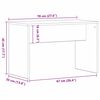 vidaXL &Ouml;lt&ouml;zk&ouml;dős sz&eacute;k Musta tammi 70 x 35 x 45 cm Faanyag