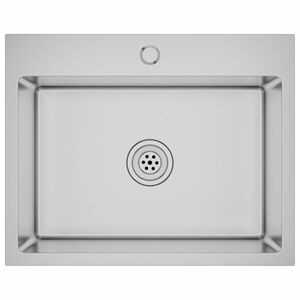 vidaXL k&eacute;zzel k&eacute;sz&uuml;lt rozsdamentes ac&eacute;l mosogat&oacute;