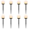 vidaXL K&uuml;lt&eacute;ri napelemes l&aacute;mp&aacute;k talppal 8 pcs Meleg feh&eacute;r 38,5 cm ABS