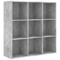 vidaXL betonszürke szerelt fa könyvszekrény 98 x 29 x 97,5 cm