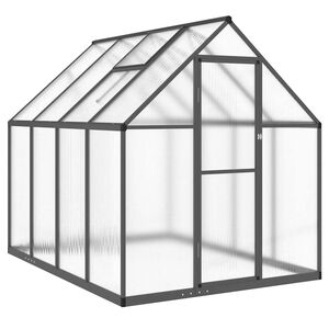vidaXL antracitsz&uuml;rke alum&iacute;nium melegh&aacute;z alapv&aacute;zzal 224 x 169 x 195 cm