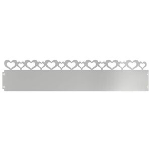 vidaXL Gyepszeg&eacute;lyek 10 pcs Ez&uuml;st 103 x 0,05 x 22 cm Horganyzott ac&eacute;l