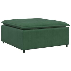 vidaXL s&ouml;t&eacute;t z&ouml;ld modul&aacute;ris kanap&eacute; l&aacute;bzs&aacute;moly modul 100x100x48 cm