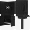 vidaXL Sz&eacute;f fi&oacute;kkal Fekete t&ouml;lgy 100 x 36 x 60 cm Faanyag