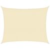 vidaXL krémszínű HDPE napvitorla 160 g/m² 6 x 7 m