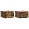 vidaXL Fali &eacute;jjeli szekr&eacute;ny 2 pcs F&uuml;st&ouml;s T&ouml;lgy 34,5 x 33 x 20 cm