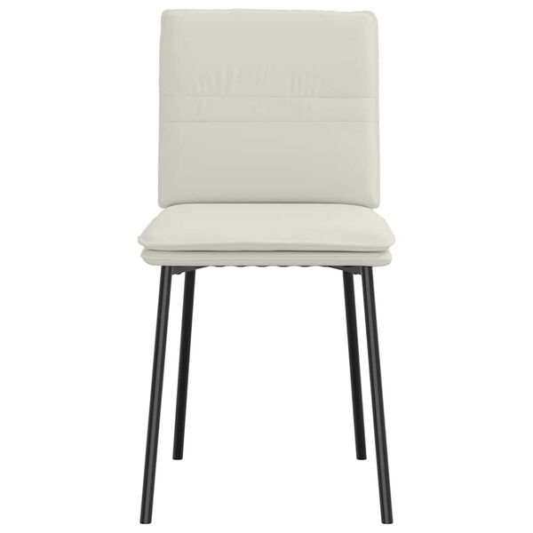 vidaXL 2 db krémszínű bársony étkezőszék