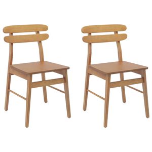 vidaXL &Eacute;tkezősz&eacute;k 2 db T&ouml;m&ouml;r Gumi Fa Term&eacute;szetes 43.5 x 44.5 x 77.5 cm