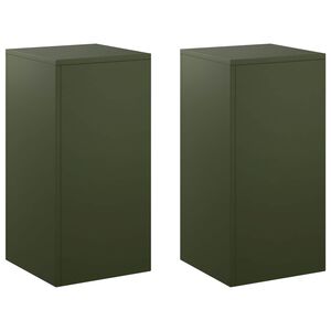 vidaXL N&ouml;v&eacute;ny&aacute;llv&aacute;ny 2 pcs Olajz&ouml;ld 30 x 30 x 60 cm Ac&eacute;l