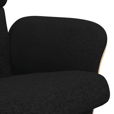 vidaXL fekete szövet dönthető fotel lábtartóval