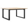 vidaXL t&ouml;m&ouml;r fenyőfa &eacute;s ac&eacute;l doh&aacute;nyz&oacute;asztal O-v&aacute;zzal 80x80x45 cm
