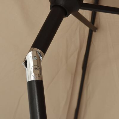 vidaXL tópszínű kültéri napernyő fémrúddal 300x200 cm
