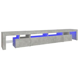 vidaXL betonsz&uuml;rke TV-szekr&eacute;ny LED l&aacute;mp&aacute;kkal 260x36,5x40 cm