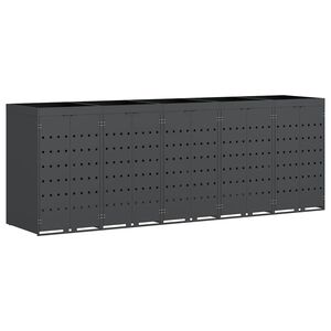 vidaXL Gurul&oacute;s kuka t&aacute;rol&oacute; 5 kuk&aacute;hoz Antracit 340 x 77,5 x 121,5 cm
