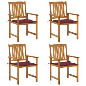 vidaXL 4 db t&ouml;m&ouml;r ak&aacute;cfa kerti sz&eacute;k p&aacute;rn&aacute;val