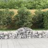 vidaXL 14 db íves horganyzott vas gabion kosár 200x50x40/60 cm