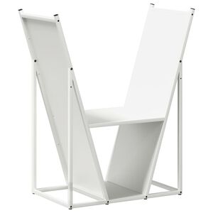 vidaXL fehér hidegen hengerelt acél tűzifatároló 69,5x35x81 cm