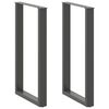 vidaXL 2 db antracitsz&uuml;rke, U alak&uacute; ac&eacute;l b&aacute;rasztall&aacute;b 60 x (100-101) cm