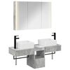 vidaXL F&uuml;rdőszobai Szekr&eacute;ny Szett 4 pcs Betonsz&uuml;rke