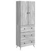 vidaXL Szekr&eacute;ny szett 2 pcs Sz&uuml;rke Sonoma 66 x 34,5 x 90 cm Szerelt Fa