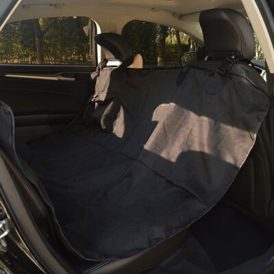 vidaXL háziállat hátsó autós üléshuzat 148x142 cm fekete