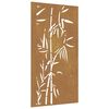 vidaXL bambuszmint&aacute;s corten ac&eacute;l kerti fald&iacute;sz 105 x 55 cm