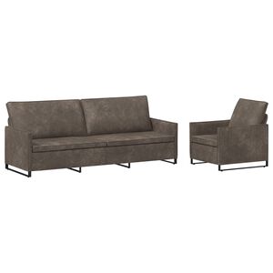 vidaXL Kanap&eacute; Szett 2 pcs S&ouml;t&eacute;tsz&uuml;rke Műsu&eacute;d anyag