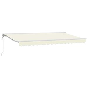 vidaXL Beh&uacute;zhat&oacute; napellenző Kr&eacute;m 350 x 200 cm Poli&eacute;szter &eacute;s f&eacute;m