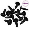 vidaXL &Ouml;nmenetes Sz&ouml;g 12 db Fekete 3,5 x 12 mm Vas