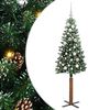 vidaXL Karcs&uacute; kar&aacute;csonyfa Z&ouml;ld 150 cm PVC &eacute;s t&ouml;m&ouml;r fenyőfa