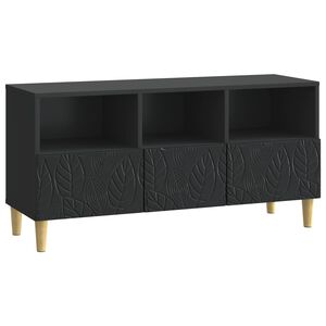 vidaXL TV szekr&eacute;ny 102 x 34,5 x 50 cm Fekete Szerelt Fa