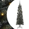 vidaXL Mű kar&aacute;csonyfa 150 LED-del Z&ouml;ld 150 cm PVC &eacute;s Műanyag &eacute;s Ac&eacute;l