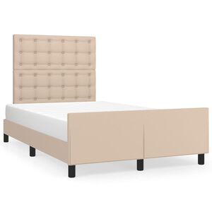 vidaXL &aacute;gykeret matrac n&eacute;lk&uuml;l cappuccino sz&iacute;nű 120x190 cm műbőr