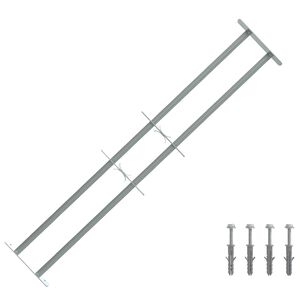 vidaXL Ablakokhoz val&oacute; biztons&aacute;gi r&aacute;cs 2 keresztgerend&aacute;val 3 pcs